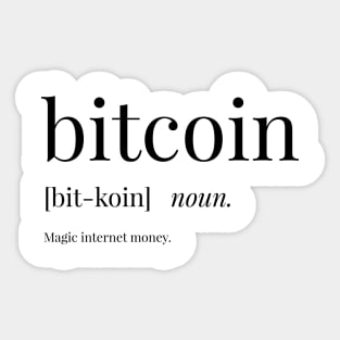 Bitcoin Definition Sticker